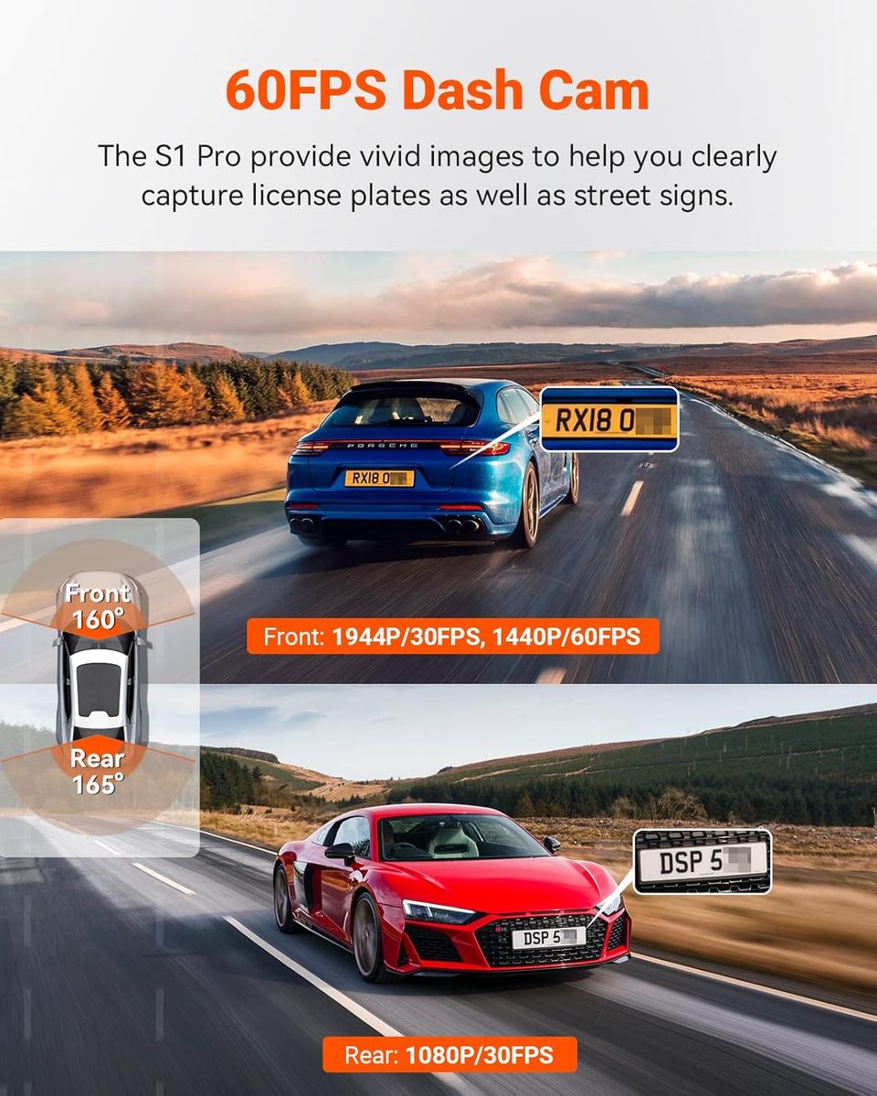 Vantrue S1 Pro AI: Dual 1440P Dash Cam Excellence