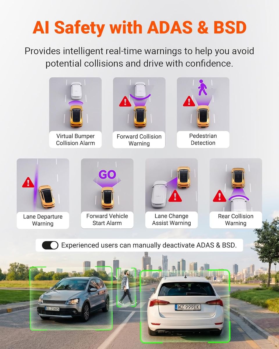 Vantrue S1 Pro AI: Dual 1440P Dash Cam Excellence