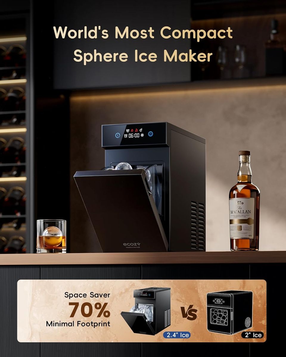 ecozy Clear Ice Ball Maker: Perfect Spheres for Every Sip