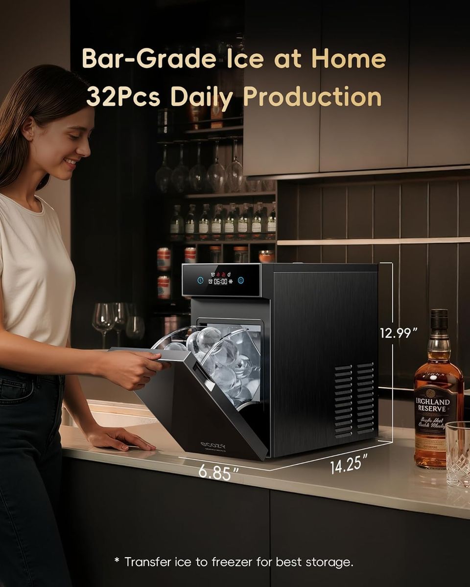 ecozy Clear Ice Ball Maker: Perfect Spheres for Every Sip