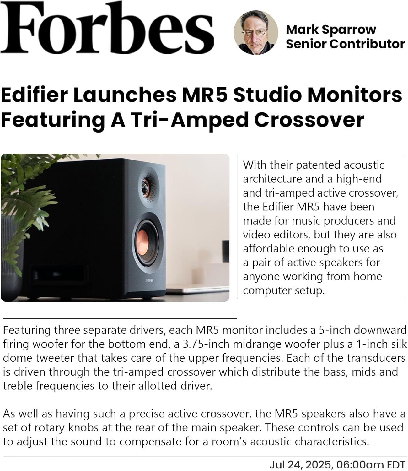 Edifier MR5: Studio-Grade Sound for Your Desktop