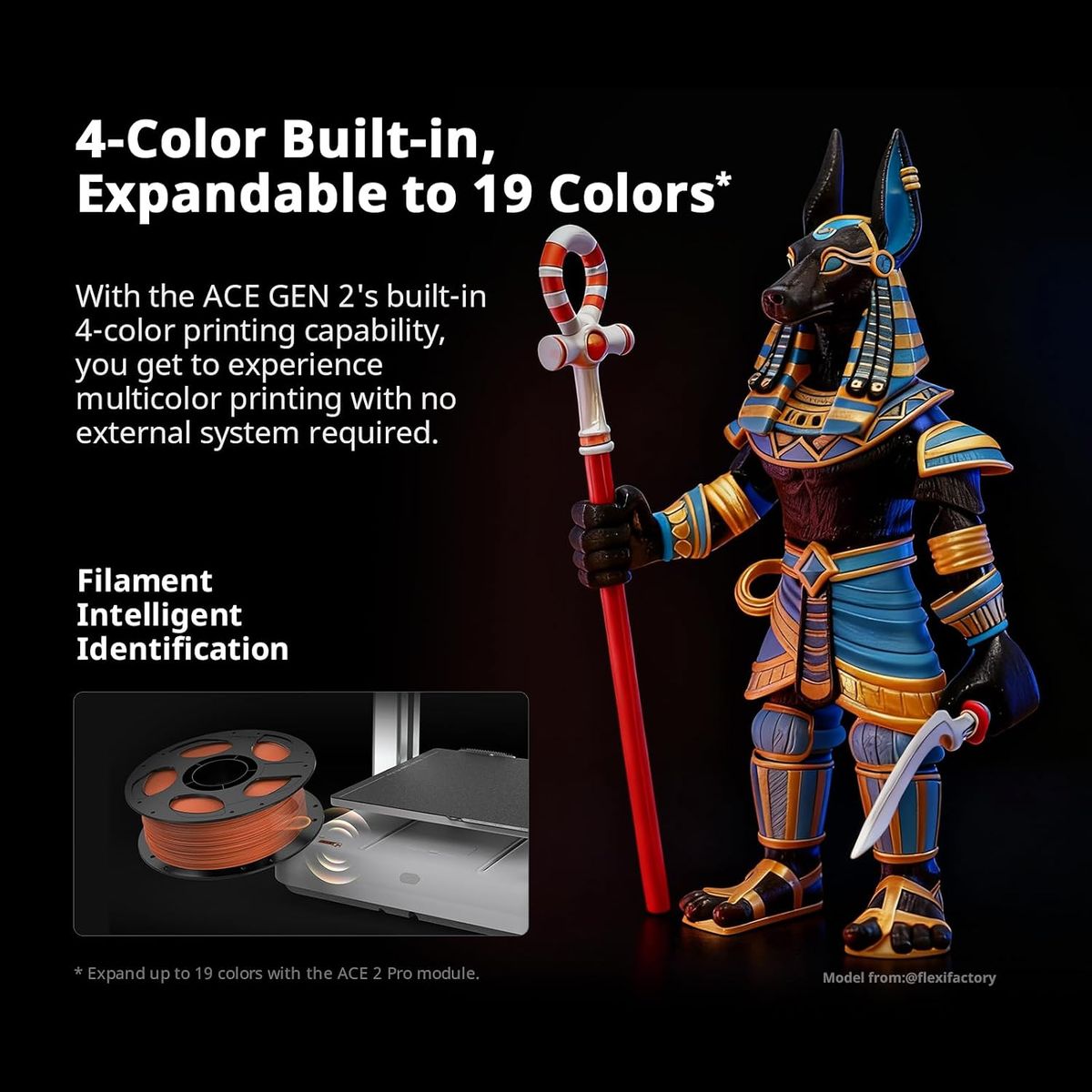 ANYCUBIC Kobra X: Multi-Colour 3D Printer, 600mm/s Speed