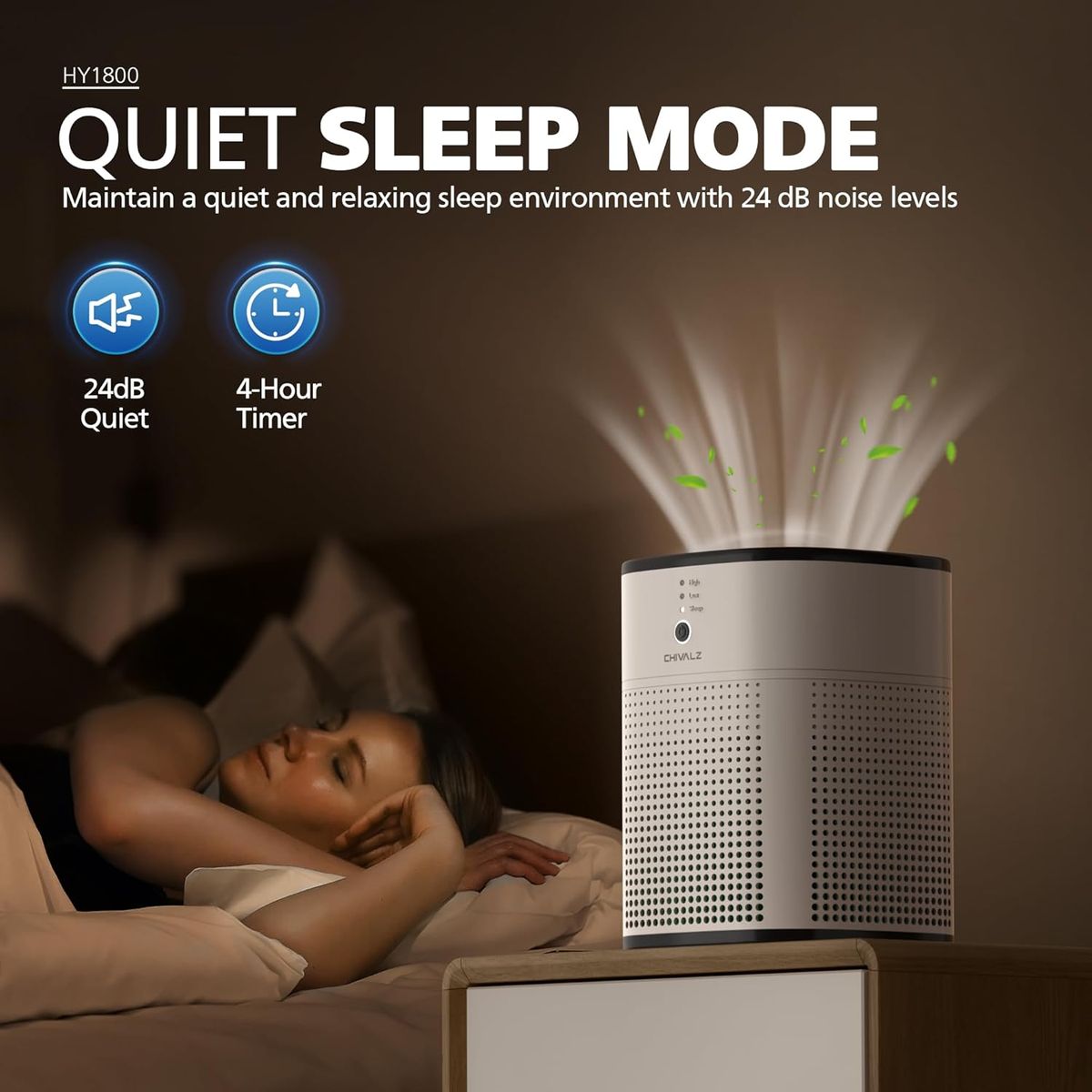 Chivalz.ca CHIVALZ 1800 Air Purifier: Pure Air for Your Bedroom