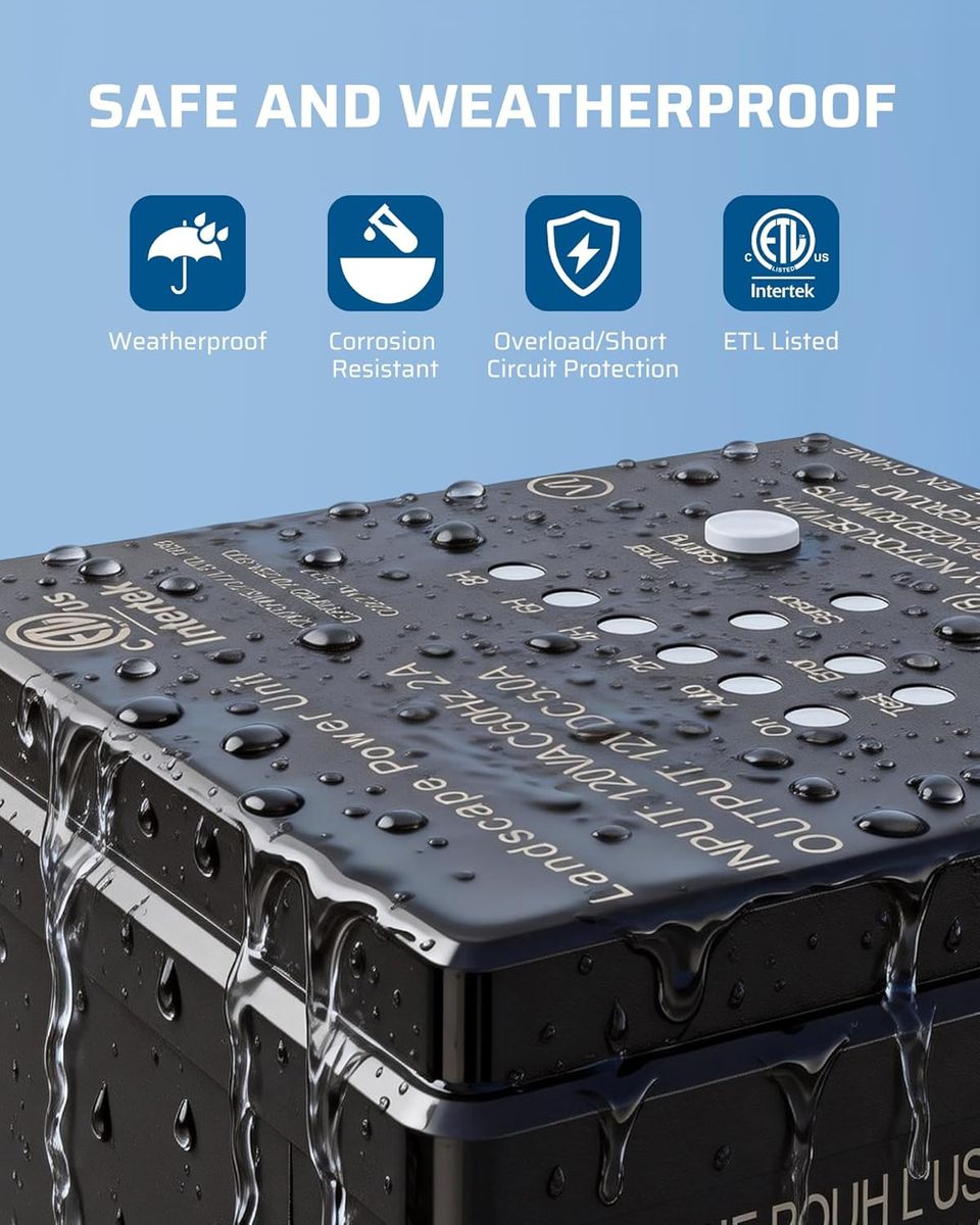 DEWENWILS 60W Low Voltage Transformer: Smart Outdoor Lighting