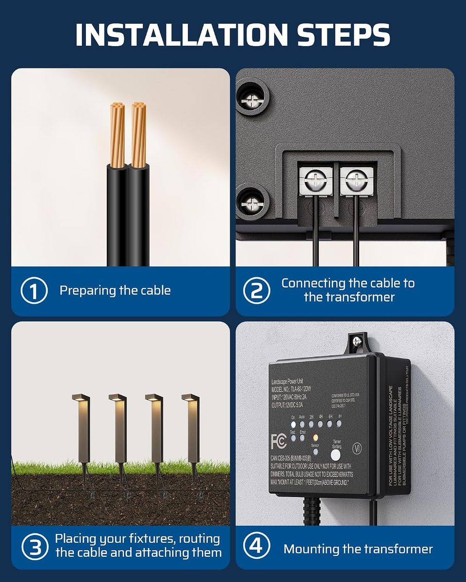DEWENWILS 60W Low Voltage Transformer: Smart Outdoor Lighting