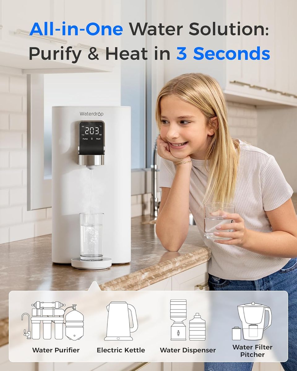Waterdrop K19-H Countertop RO System – Instant Hot, No Install