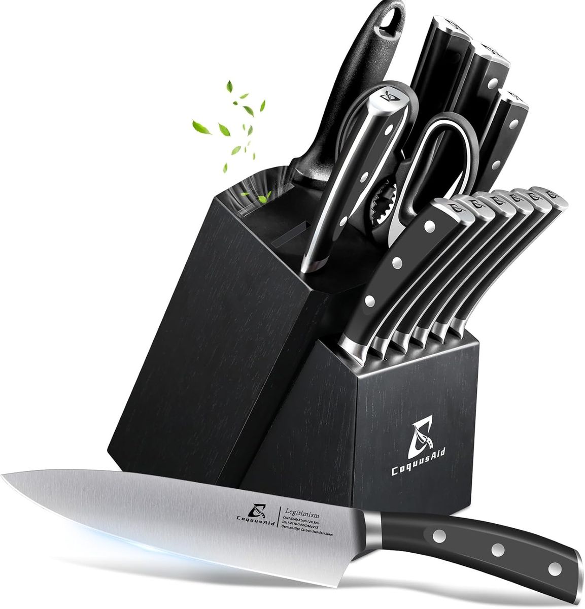 CoquusAid 15-Piece Knife Set: Professional German Steel