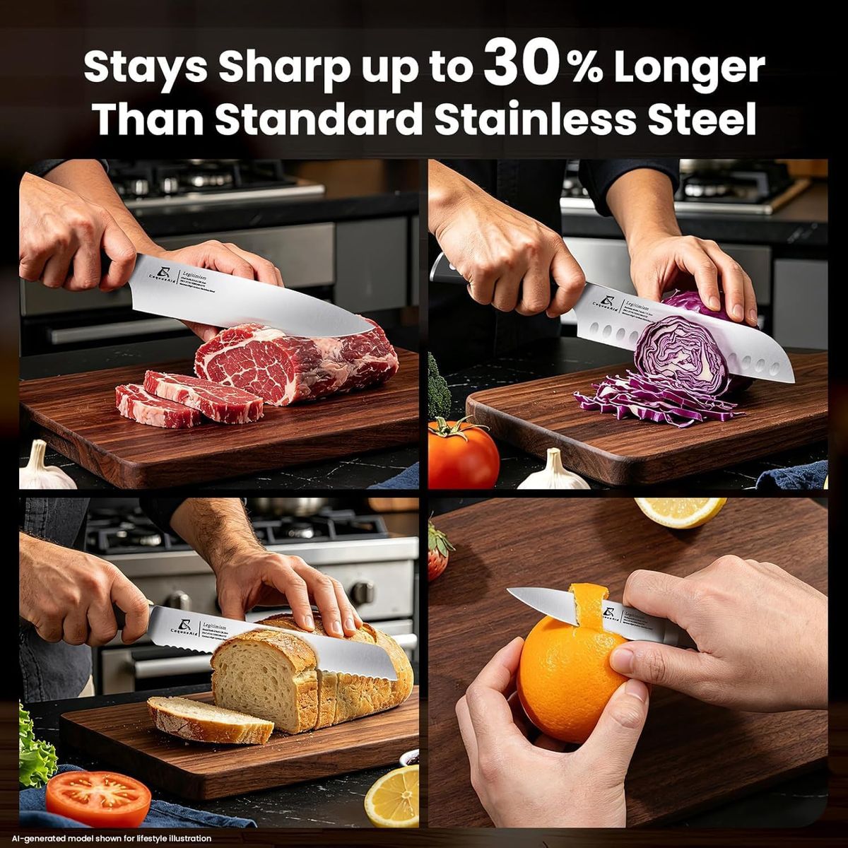 CoquusAid 15-Piece Knife Set: Professional German Steel