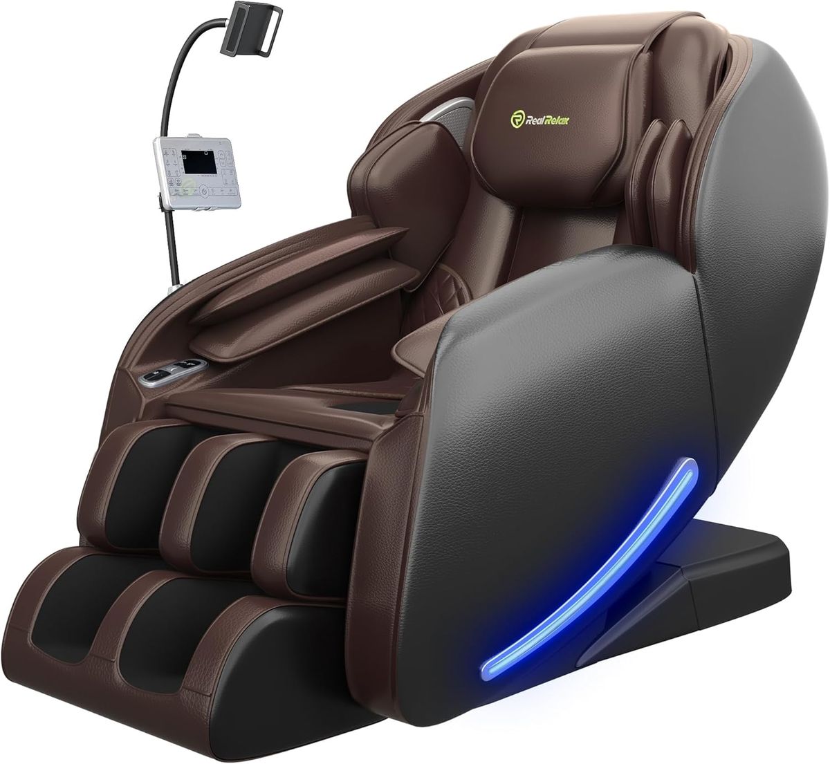 RealRelax Favor-06 3D Massage Chair - Brown: Experience True Relaxation
