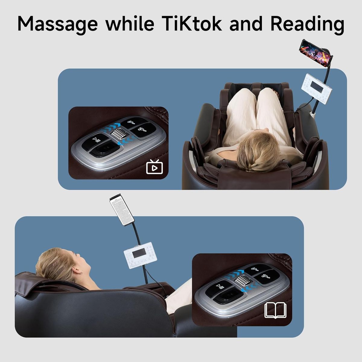 RealRelax Favor-06 3D Massage Chair - Brown: Experience True Relaxation