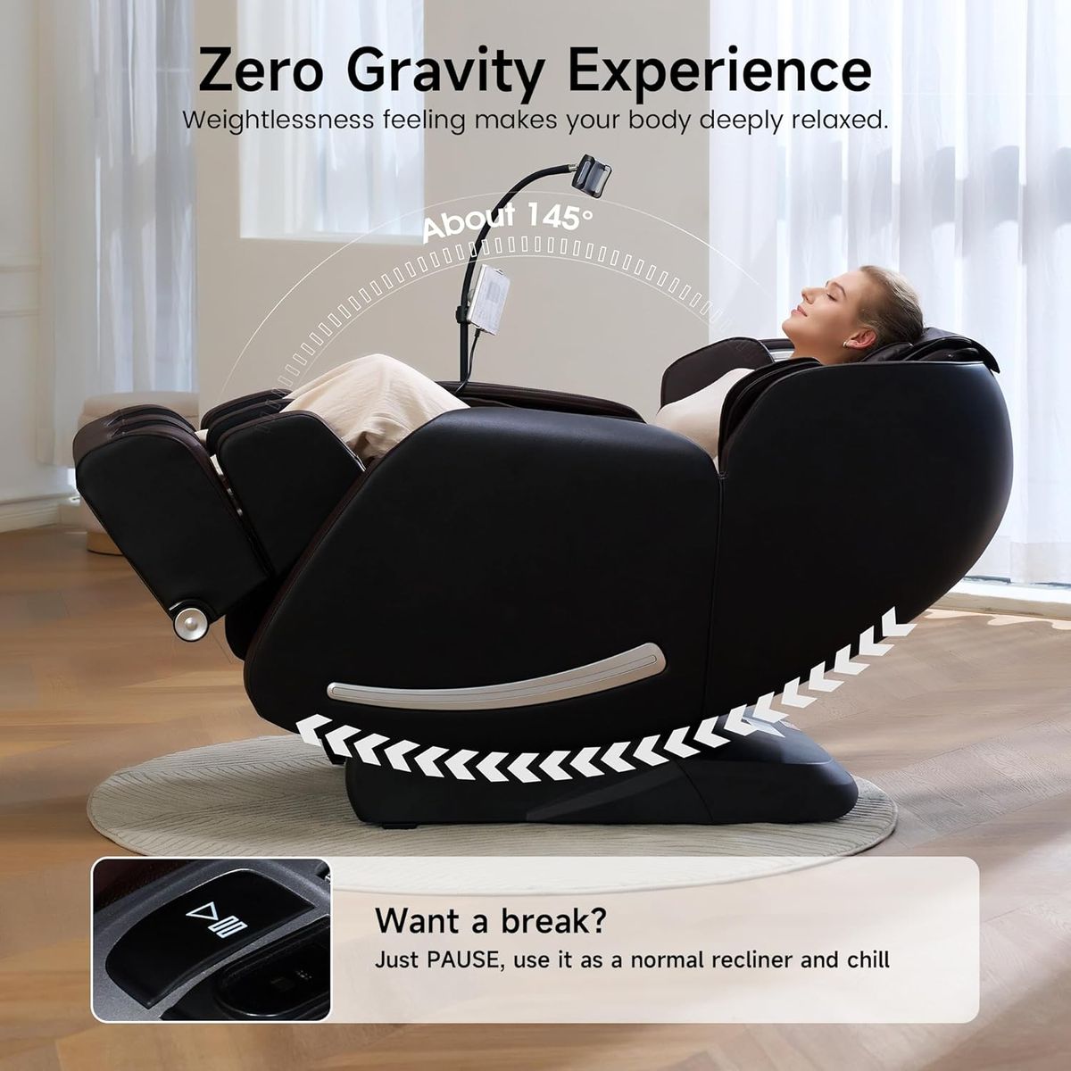 RealRelax Favor-06 3D Massage Chair - Brown: Experience True Relaxation