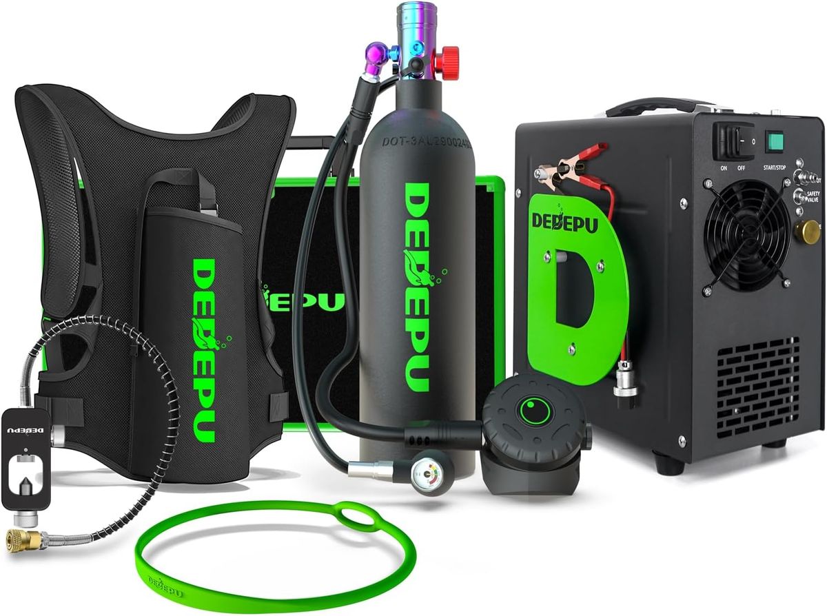 DEDEPU 2.3L Scuba Tank: Mini Diving with Air Pump