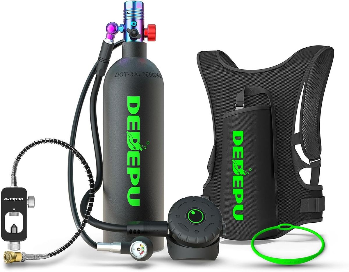 DEDEPU 2.3L Scuba Tank: Mini Diving with Air Pump