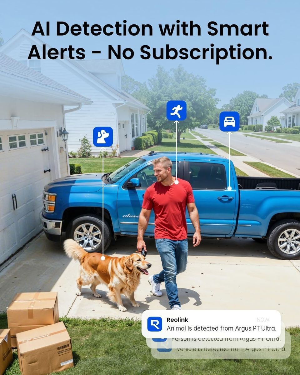 Reolink Home Hub & 4 Argus PT Ultra: Ultimate Wireless Security
