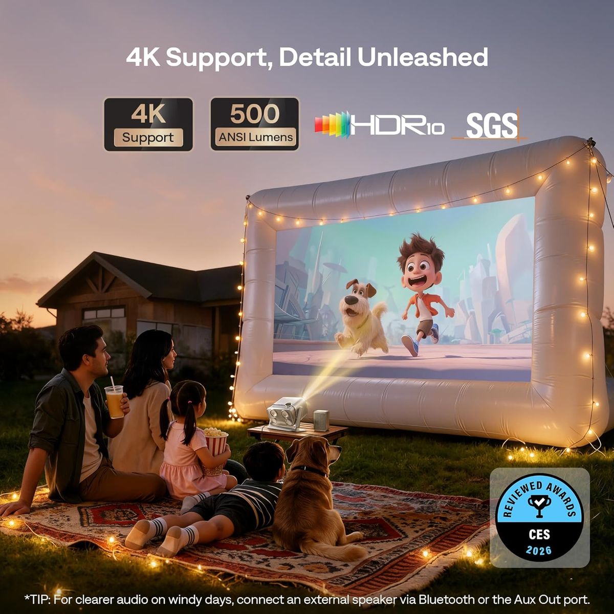 Aurzen BOOM mini: Your Ultimate Outdoor Smart Projector