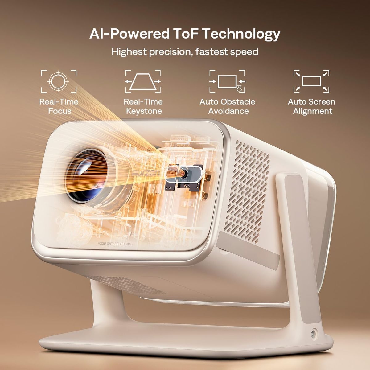Aurzen BOOM mini: Smart Google TV Projector with Dolby Audio