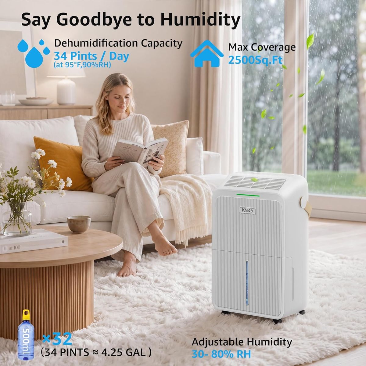 KNKA Max 34 Pints Dehumidifier: Breathe Easy, Live Better