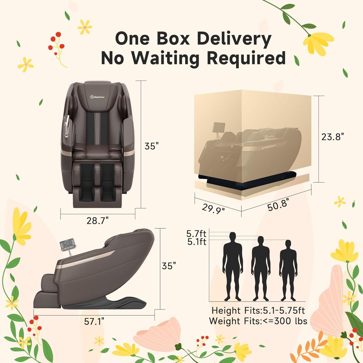 RealRelax BS02 2D Massage Chair – Brown: Your Daily Escape