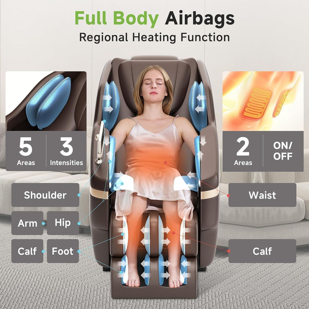 RealRelax BS02 2D Massage Chair – Brown: Your Daily Escape