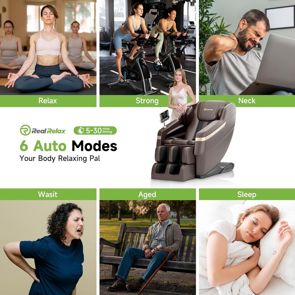 RealRelax BS02 2D Massage Chair – Brown: Your Daily Escape