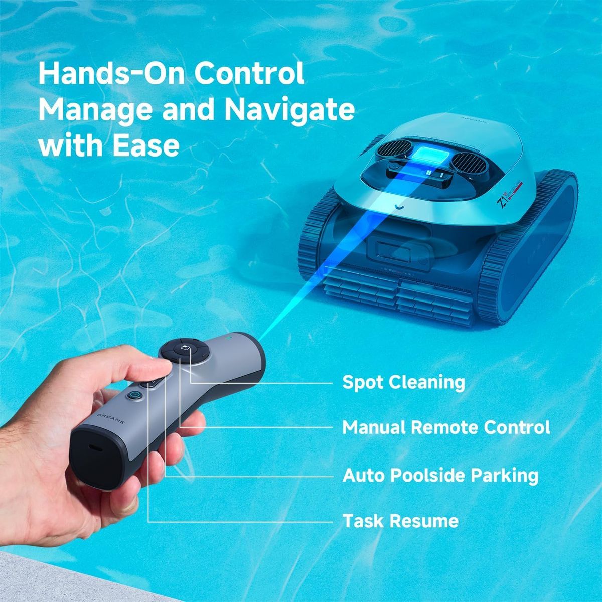 Dreame Z1 Pro: Cordless Robotic Pool Cleaner with LiFi