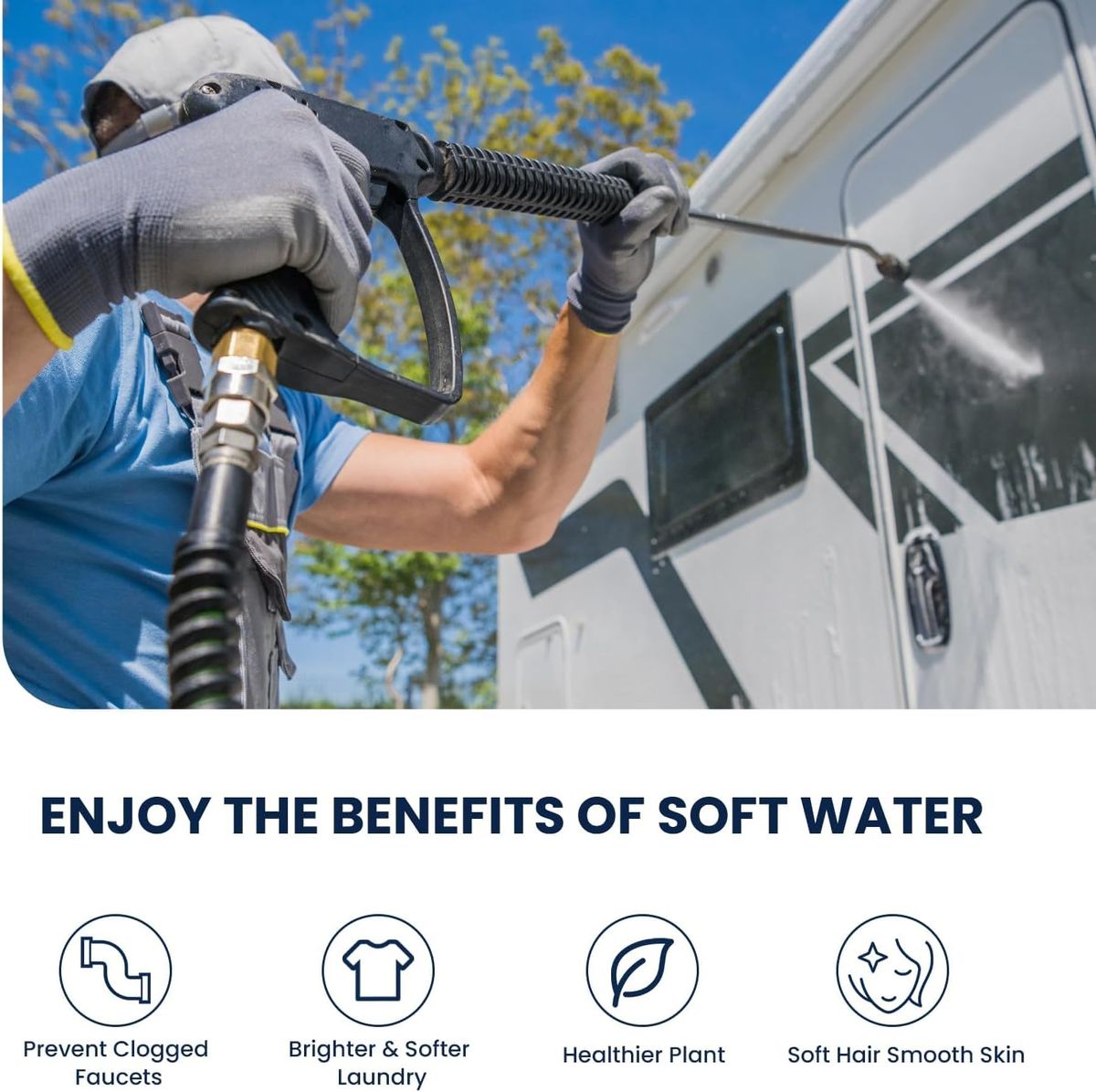 Glacier Fresh Portable RV Water Softener – 16,000 Grain