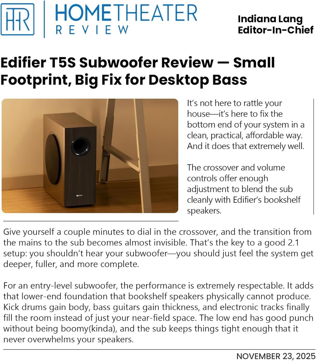 Edifier T5s: Pure, Powerful Sound for Your Space