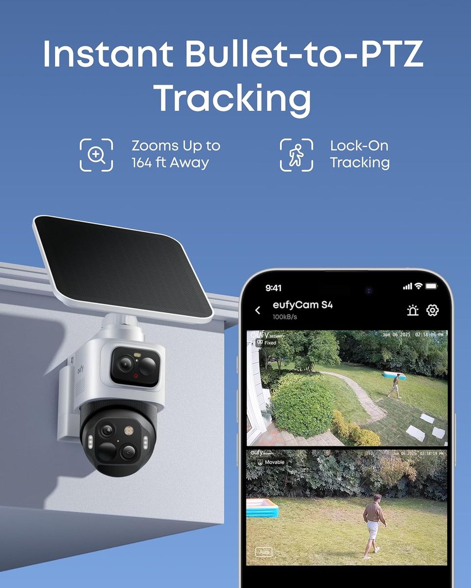 eufy security eufyCam S4: 4K Solar Outdoor Security