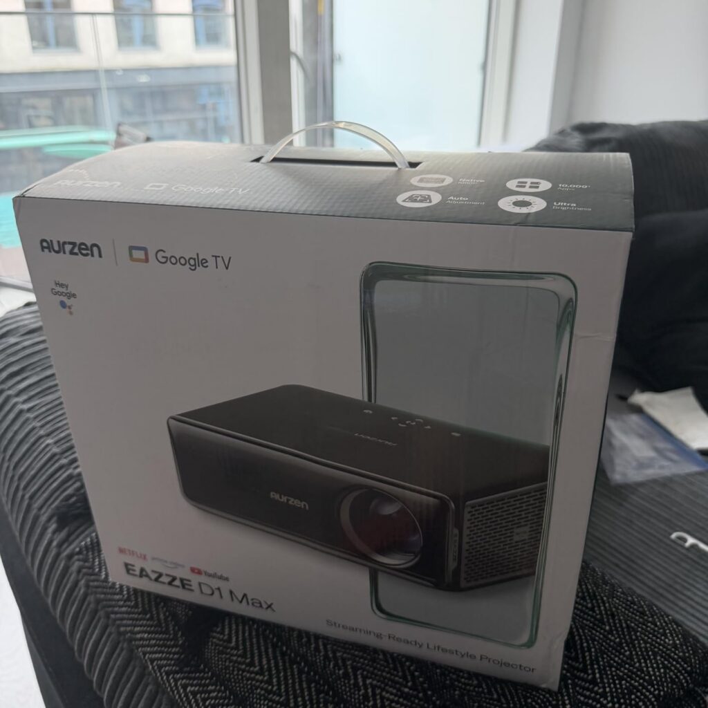 Aurzen EAZZE D1 MAX: 4K Smart Projector with Google TV