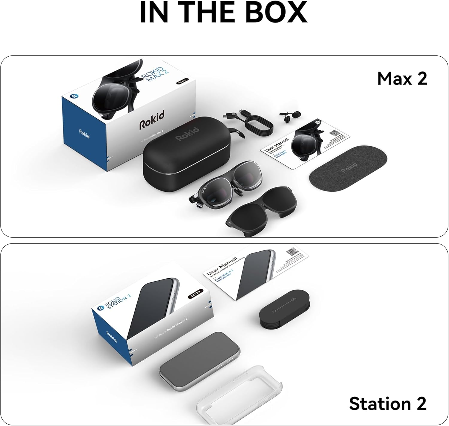 Rokid AR Spatial Video Glasses with 3-Screen Display