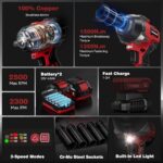 Arccaptain 1500N.m Cordless Impact Wrench for Heavy Trucks