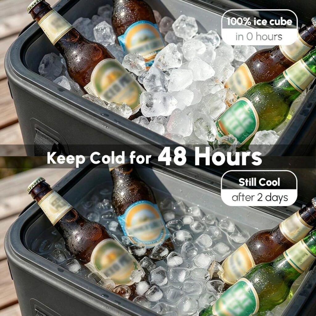 RIVONOVA Zipperless Magnetic Cooler: 48H Insulated, Ultralight
