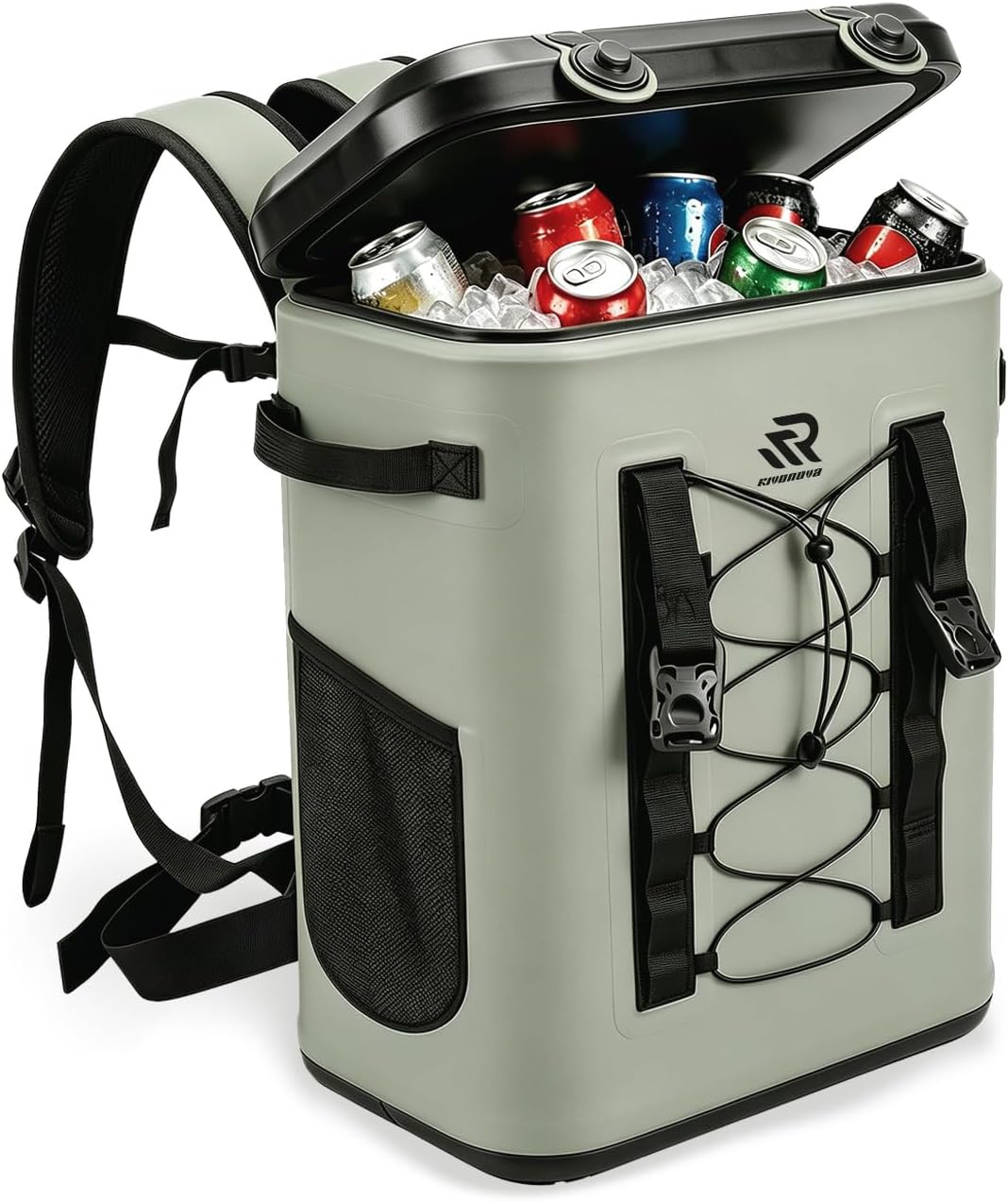 RIVONOVA Zipperless Magnetic Cooler Backpack: 48-Hour Ice