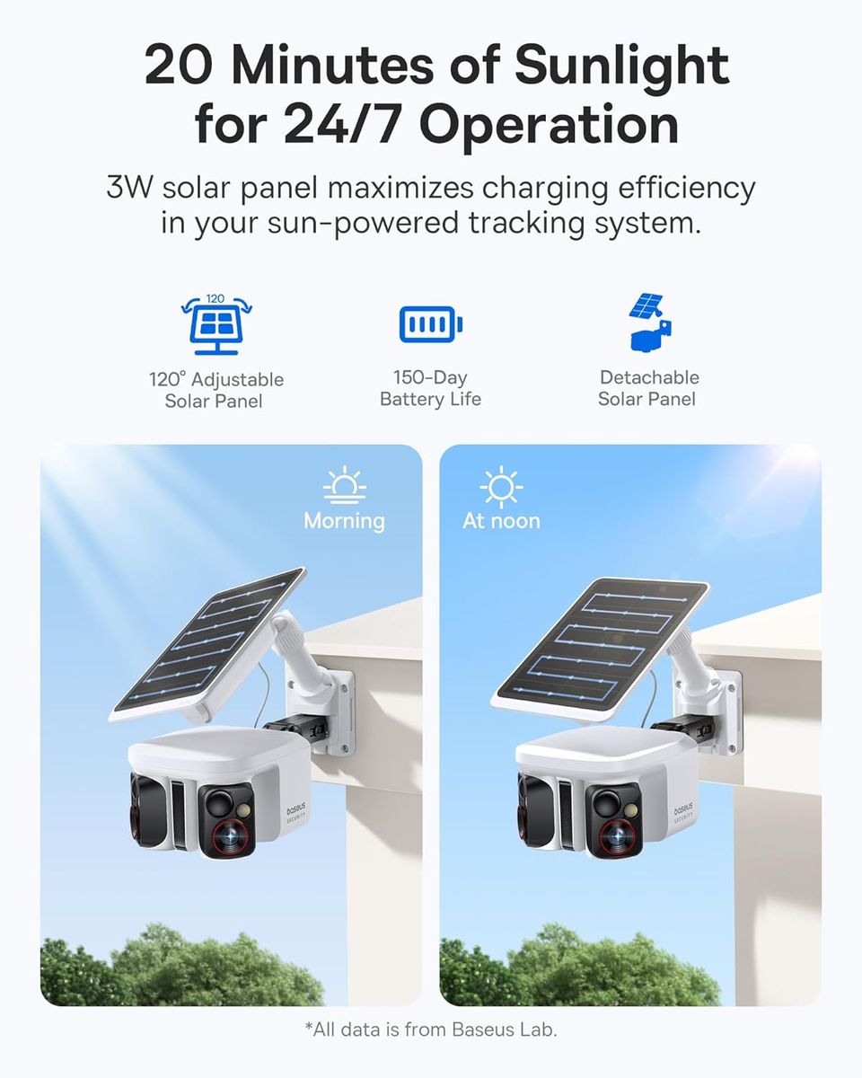 Baseus X1 Pro: Solar Security Camera with Dual 3K AI Tracking