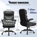 Primy Ergonomic Leather Office Chair with Footrest & Lumbar Support