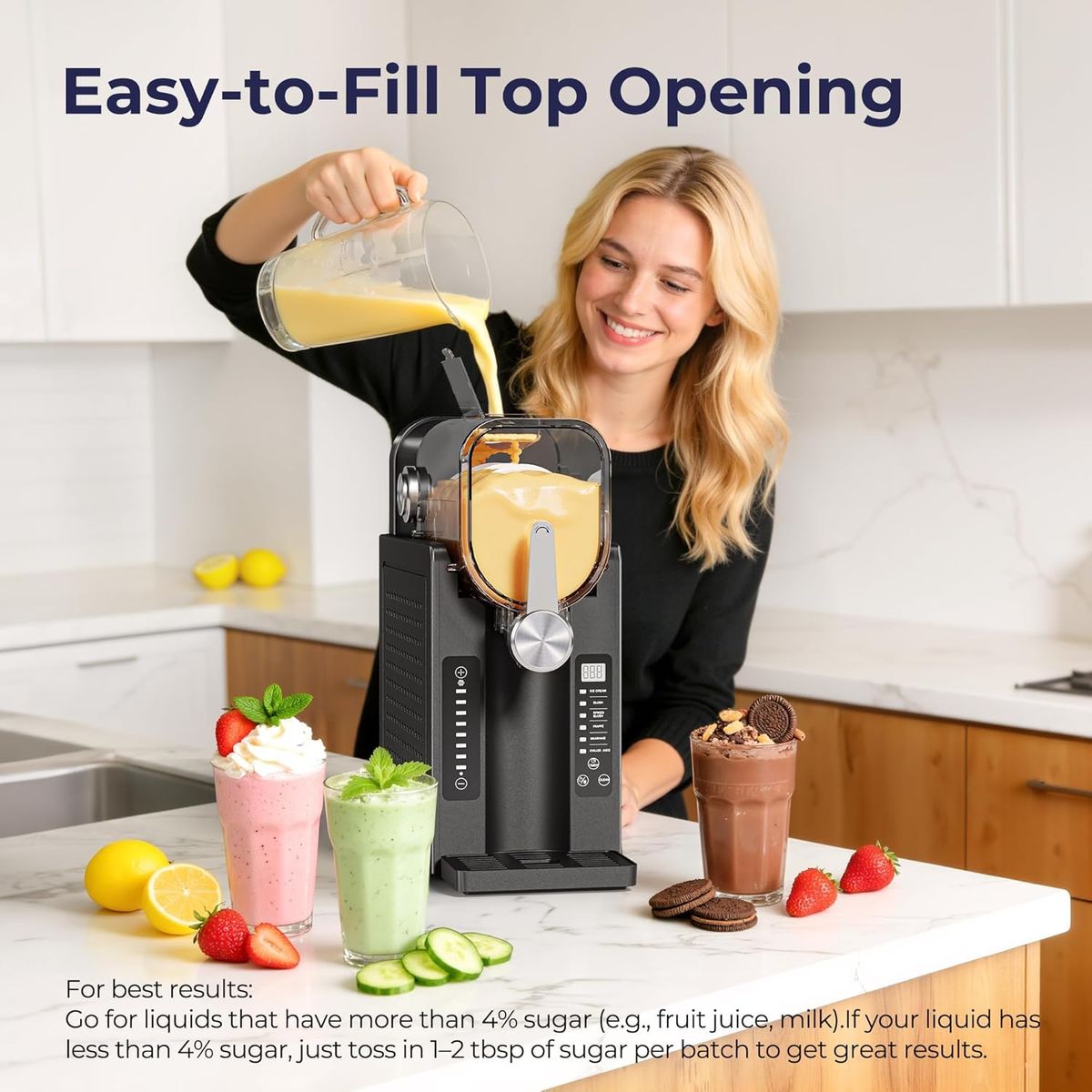 NEOISM Slushie Machine: No Ice Needed Slushy Maker for Home