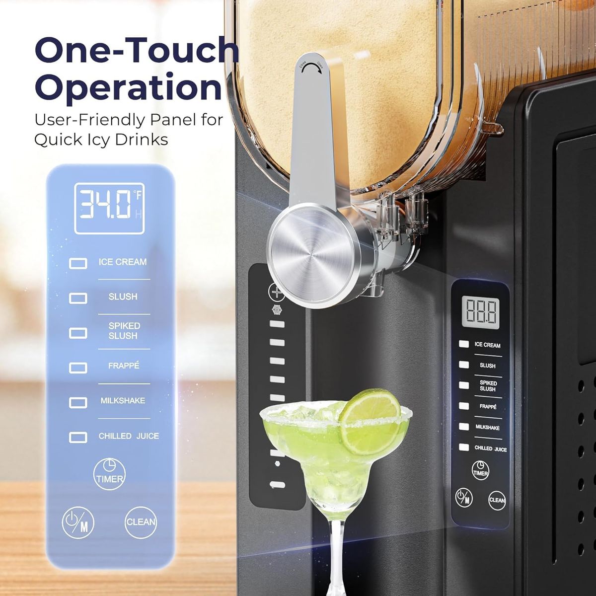 NEOISM Slushie Machine: No Ice Needed Slushy Maker for Home