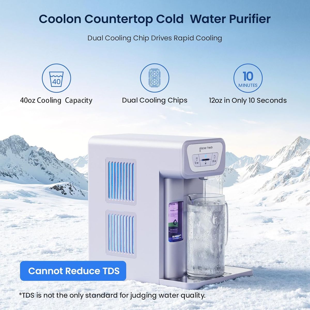 Glacier Fresh C03 Coolon Countertop Cold Water Purifier – Pure & Quiet