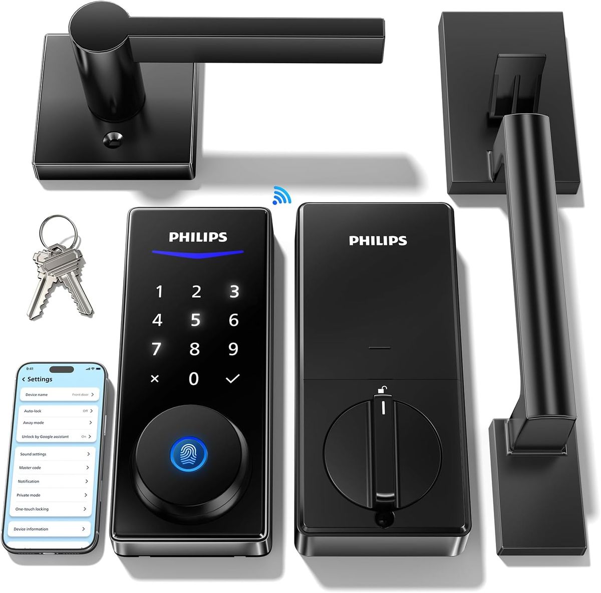 PHILIPS Wi-Fi Smart Lock with Handle – Ultimate Keyless Security