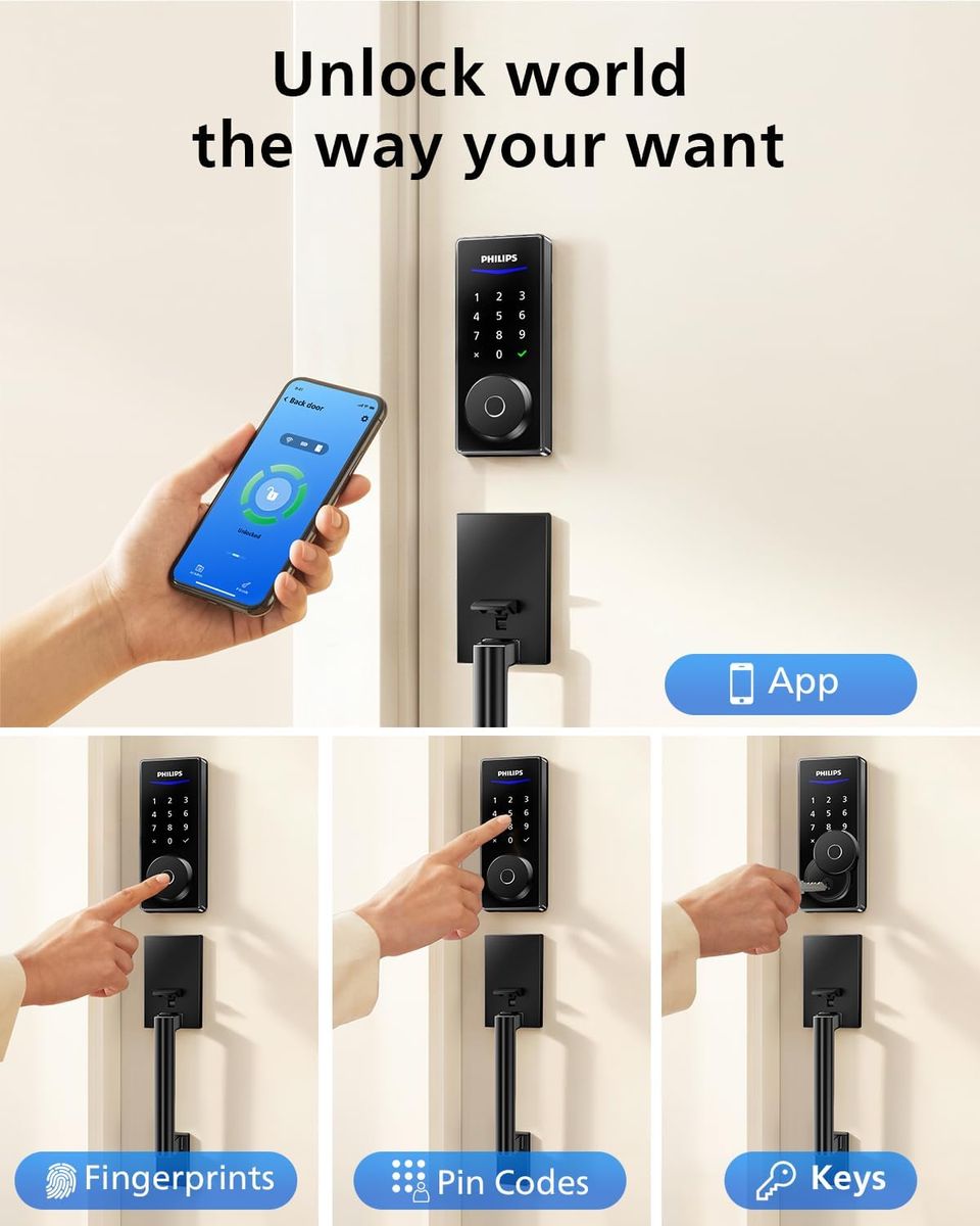 PHILIPS Wi-Fi Smart Lock with Handle – Ultimate Keyless Security