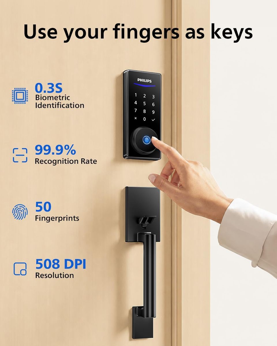 PHILIPS Wi-Fi Smart Lock with Handle – Ultimate Keyless Security
