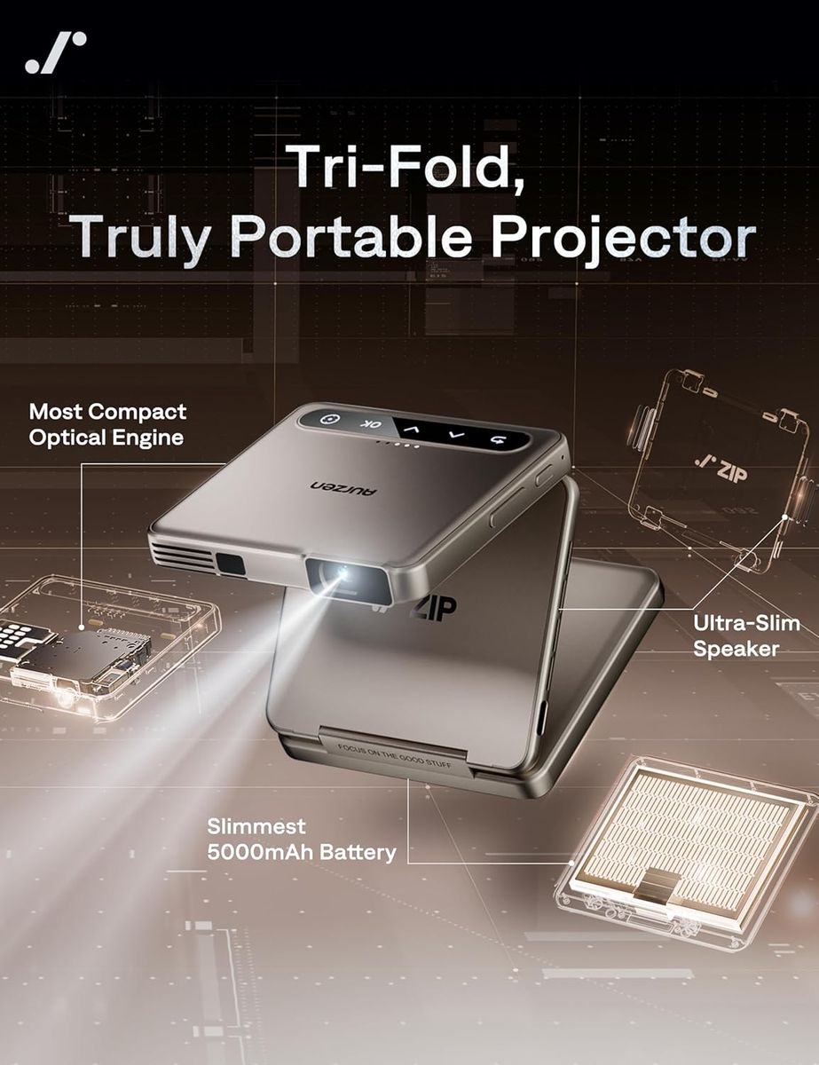 Aurzen ZIP Tri-Fold: The Ultra-Portable Projector