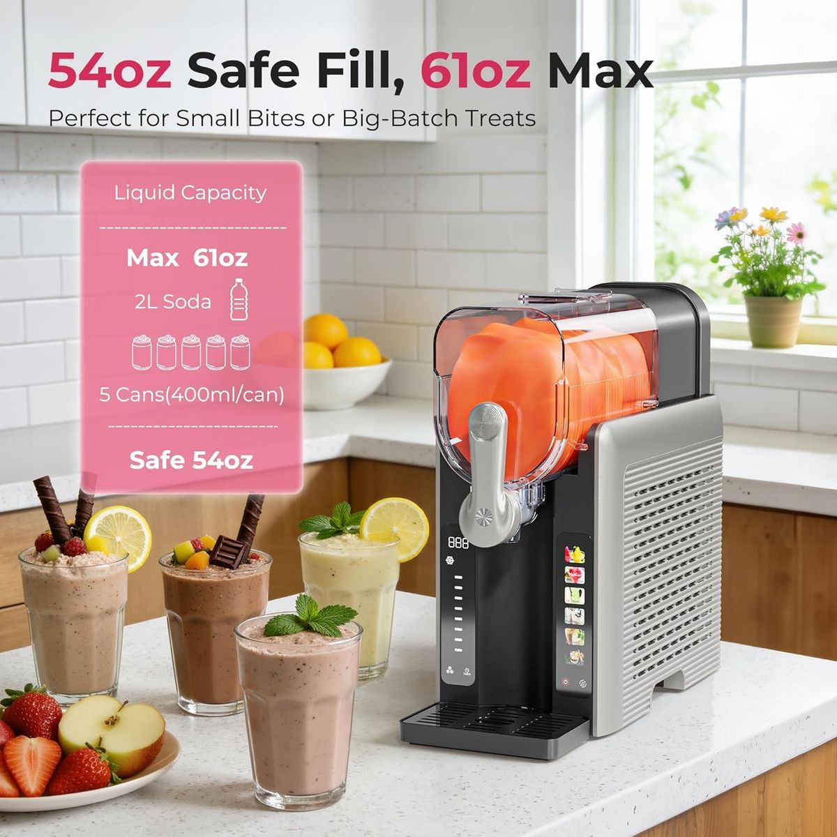 NEOISM Slushie Machine – No Ice Needed Slushy Maker for Home