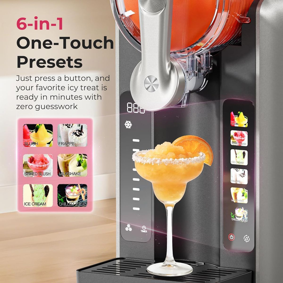 NEOISM Slushie Machine – No Ice Needed Slushy Maker for Home