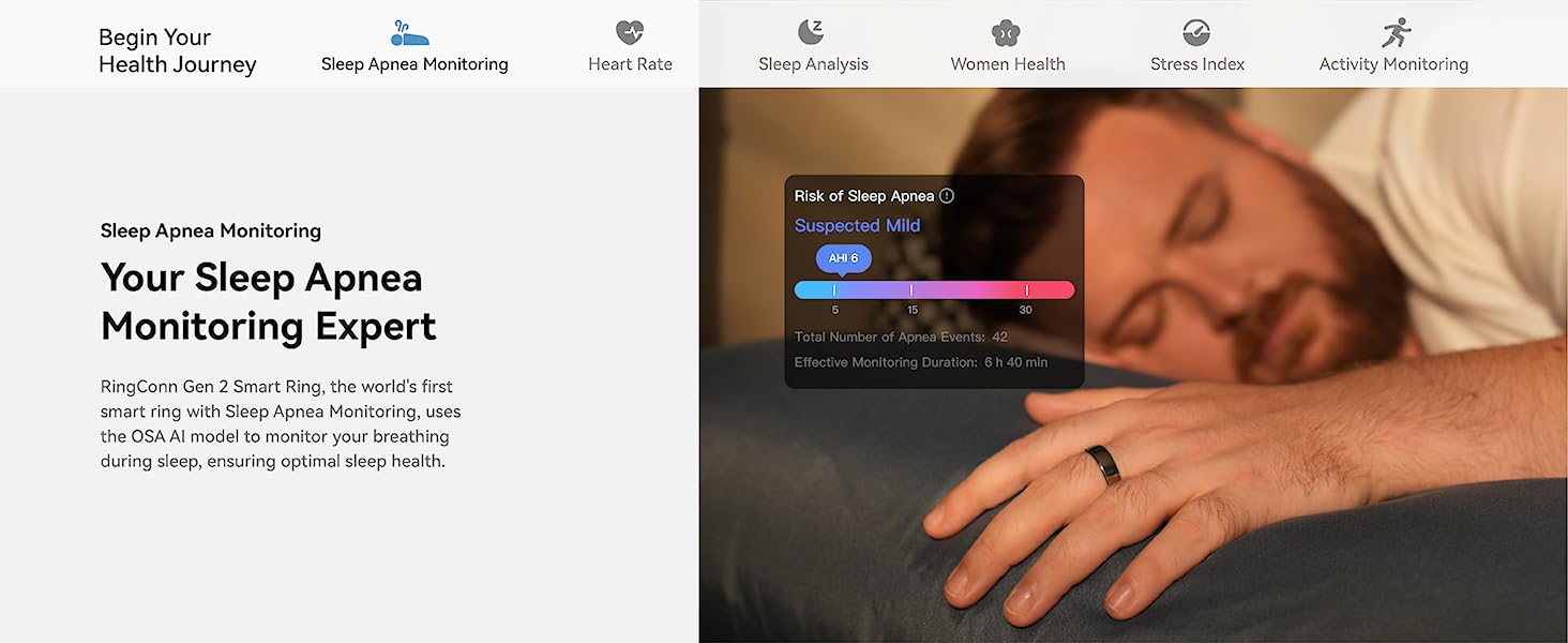 RingConn Gen 2 Smart Ring (Roségold) – Ihre Gesundheit im Fokus