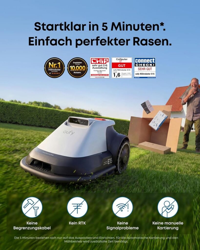 eufy E15 Mähroboter: Kein Kabel, kein Stress – mehr Zeit fürs Leben