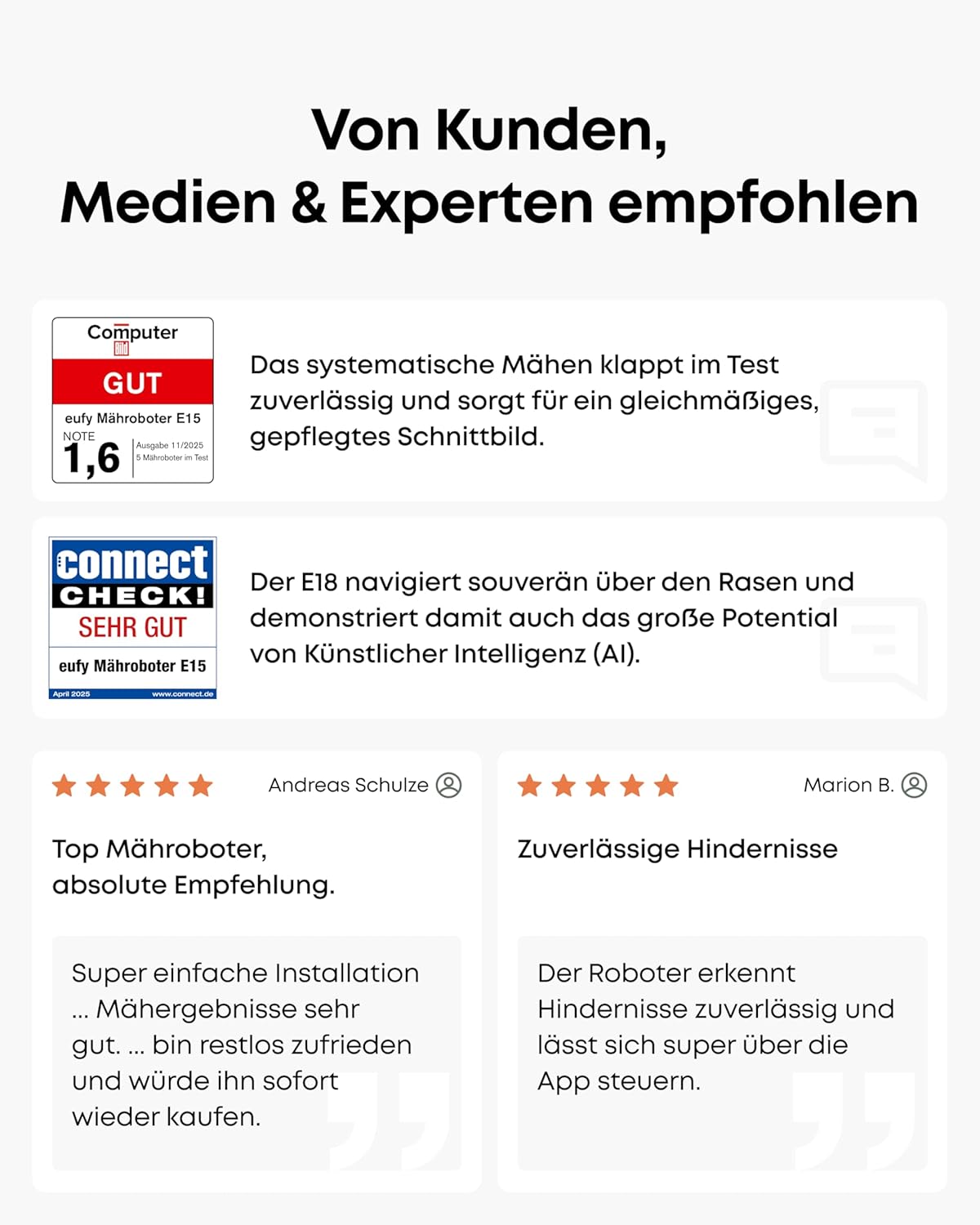 eufy E18: Präziser Rasenschnitt, tierfreundlich und kabellos