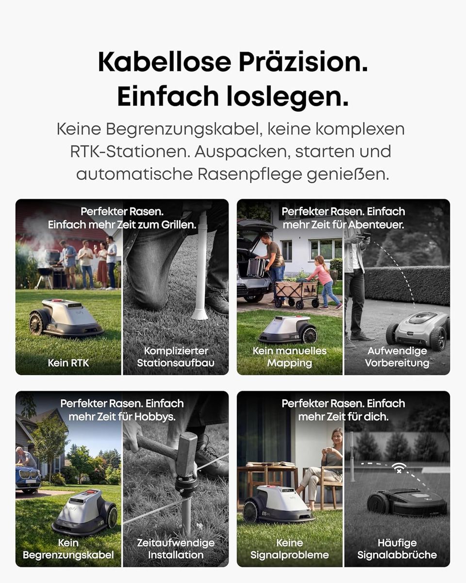 eufy E18: Präziser Rasenschnitt, tierfreundlich und kabellos