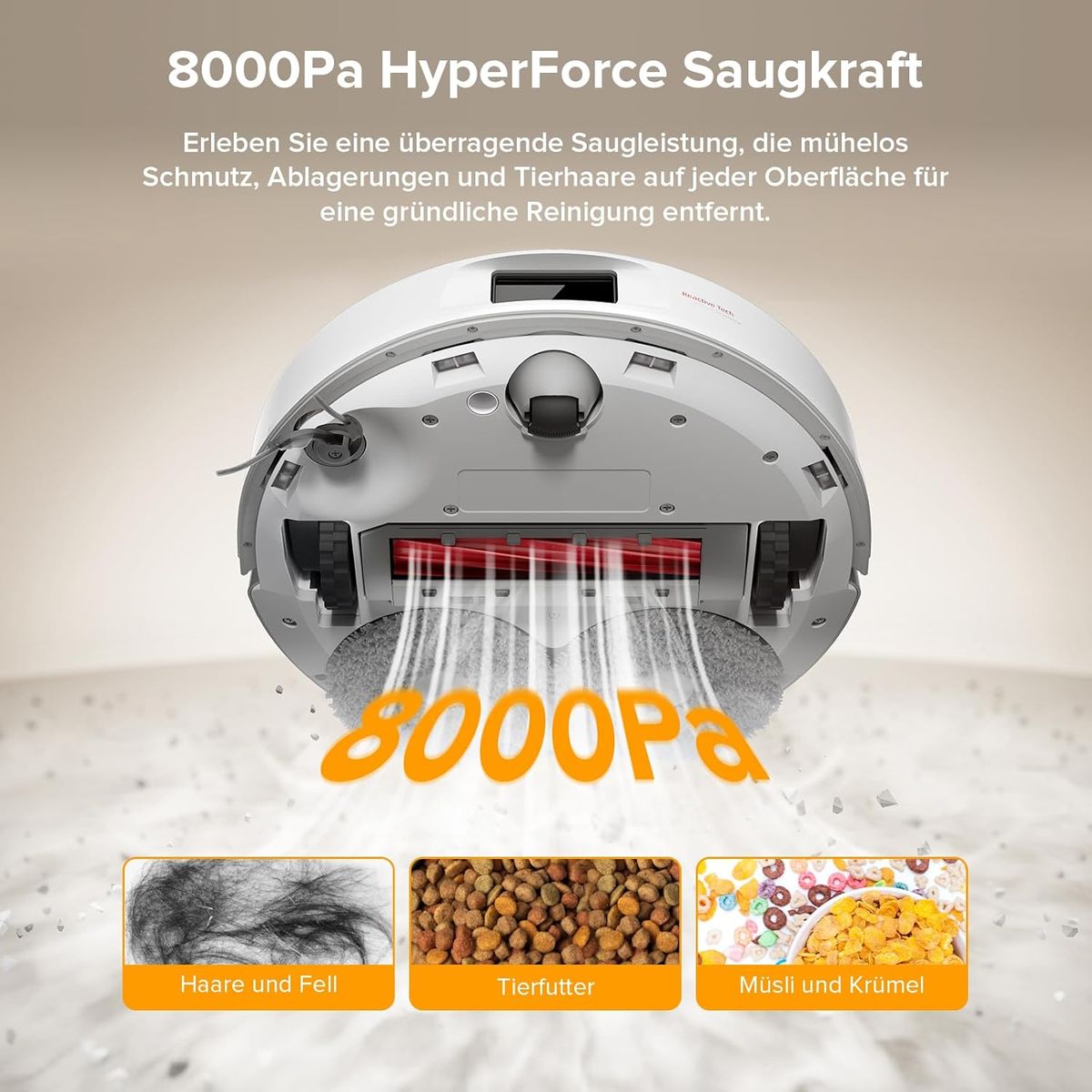 Roborock Qrevo Serie: 8000Pa & intelligente Wischfunktion