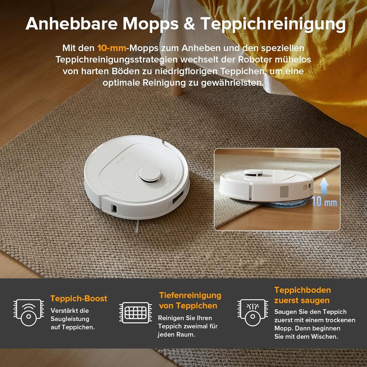 Roborock Qrevo Serie: 8000Pa & intelligente Wischfunktion